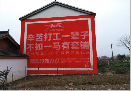 舒城一马光彩墙体广告